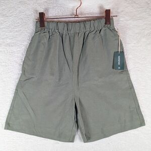 291-Nwt Tentree Green Linen Shorts